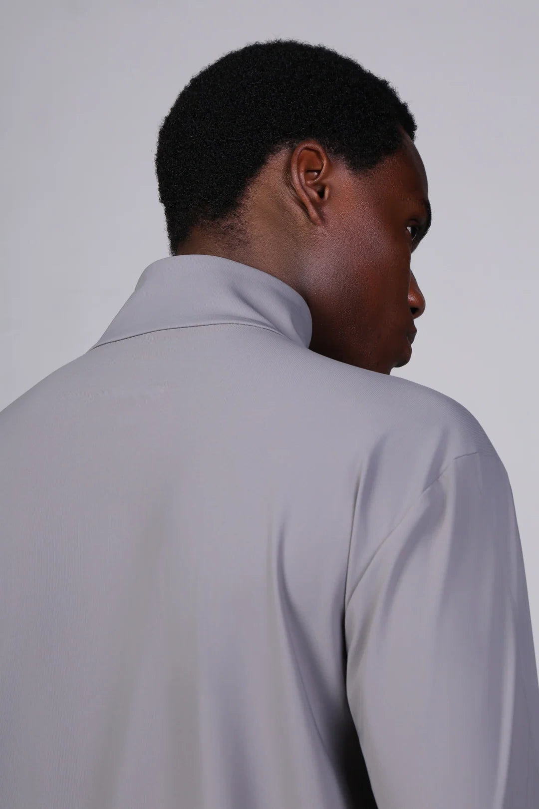 Sport Langarm Oberteil Half Zip Stehkragen