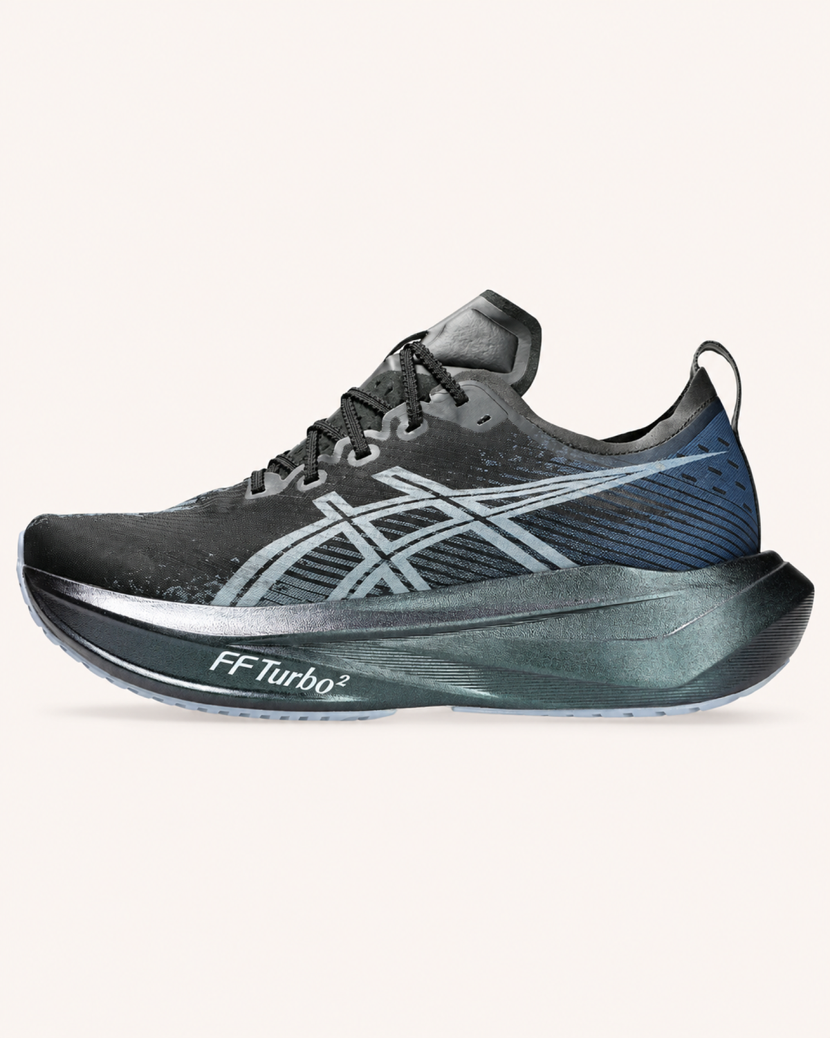 ASICS MEGABLAST Black / White – Seitenansicht