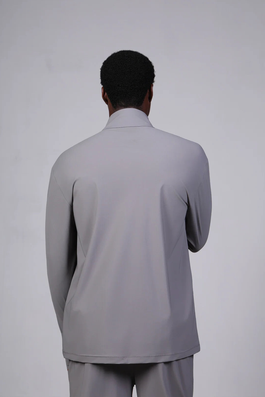 Sport Langarm Oberteil Half Zip Stehkragen