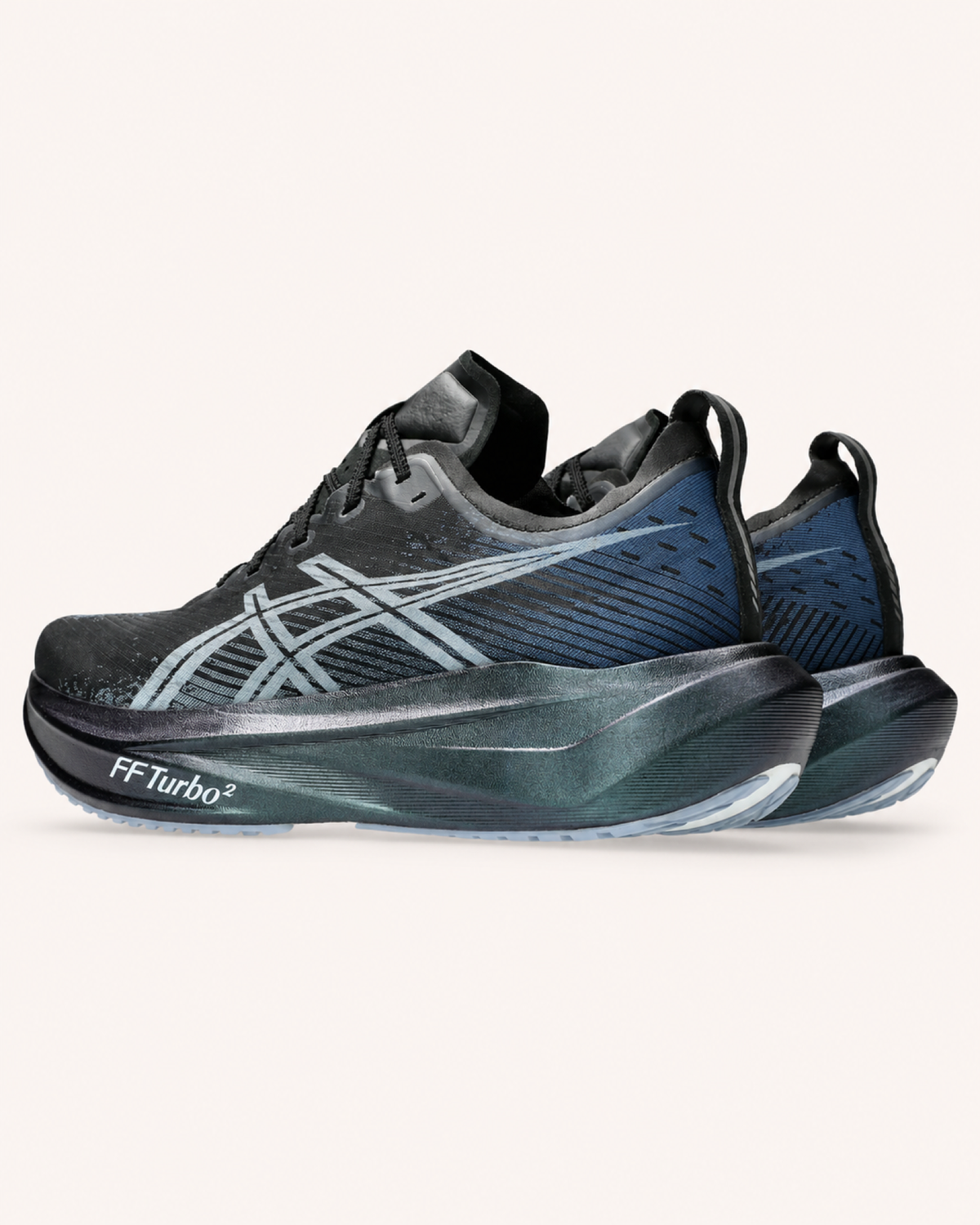 ASICS MEGABLAST Black / White – Rückansicht