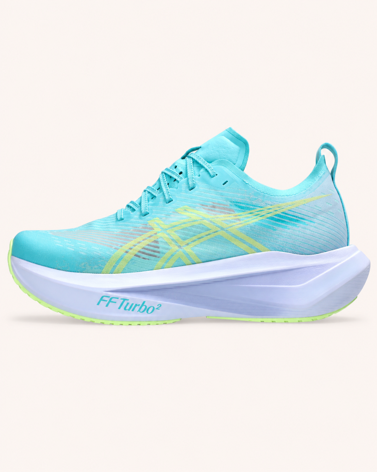 ASICS MEGABLAST Energy Aqua / Blue Fade – Seitenansicht